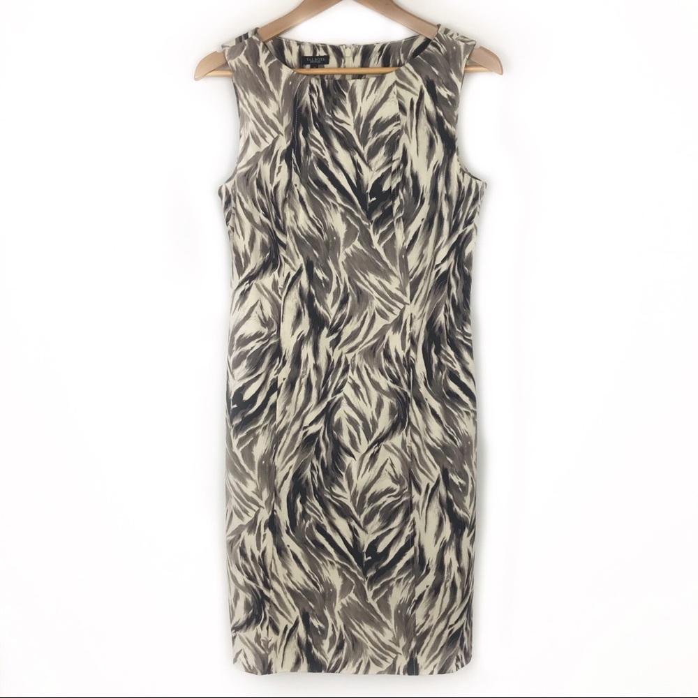 Talbot’s Women’s Sheath Dress Size 8 gray white